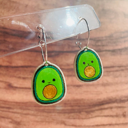 Resin Avocado Earrings