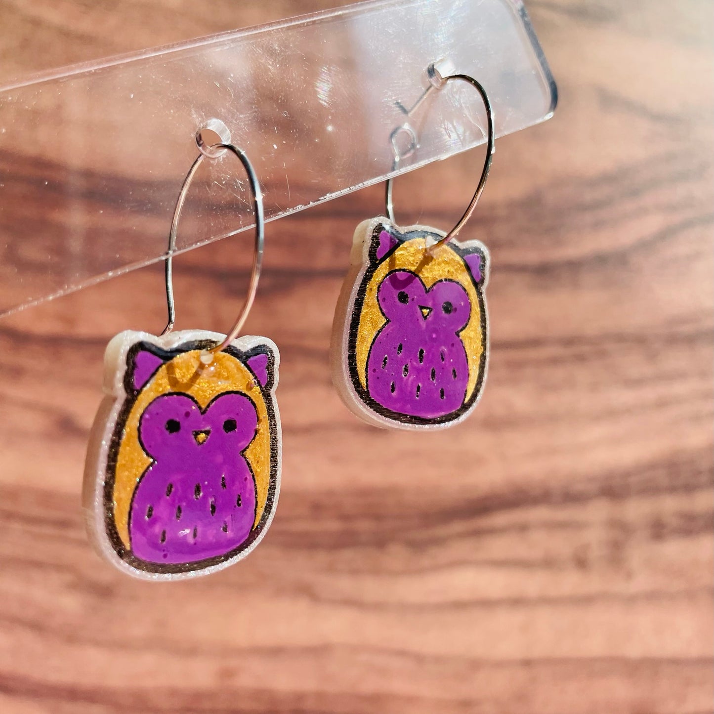 Resin Owl Earrings