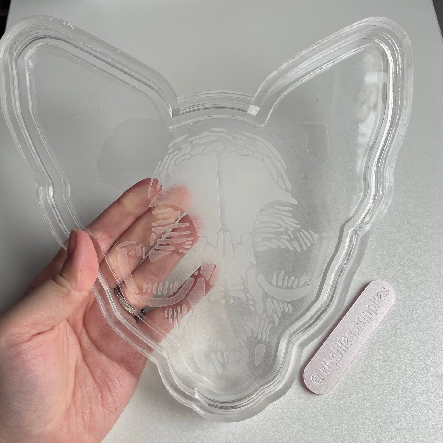 Cat Skull Wall Hanging Plaque Mould, 6mm Thick