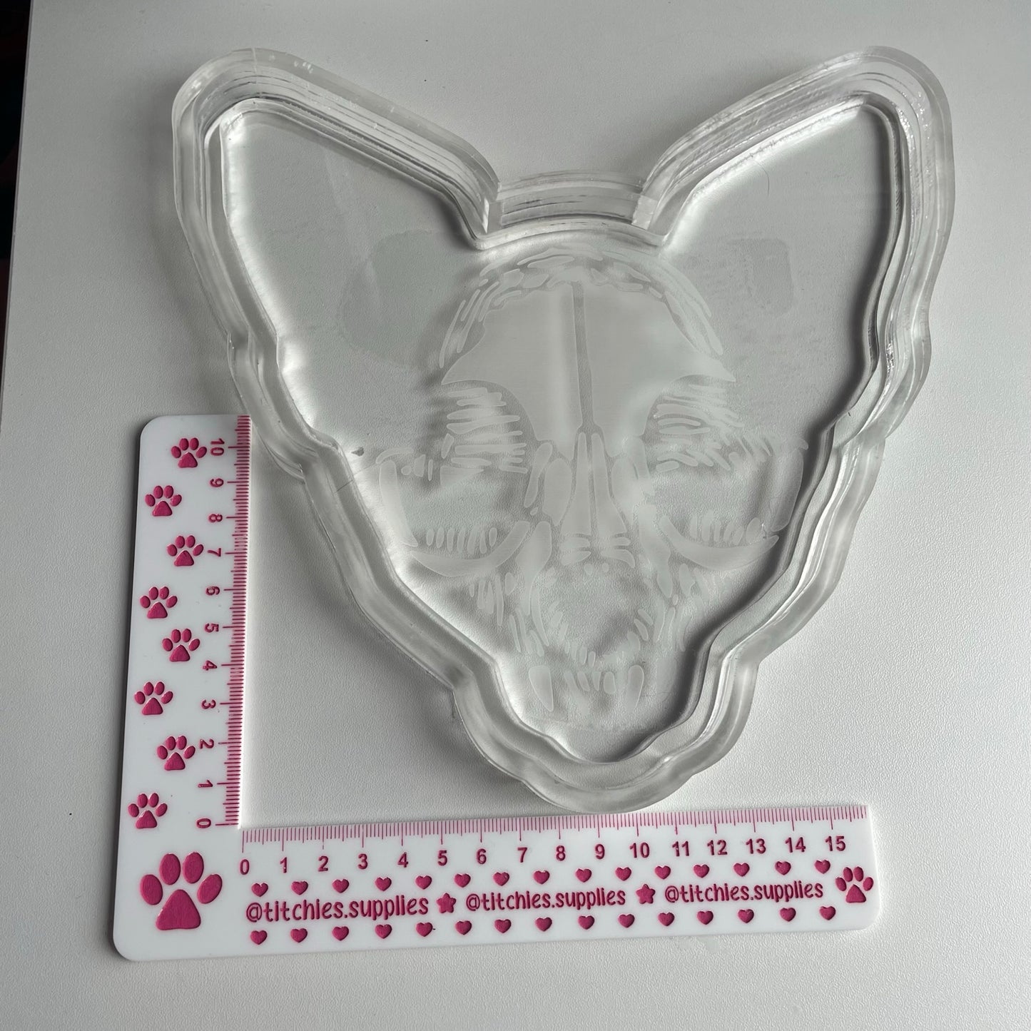 Cat Skull Wall Hanging Plaque Mould, 6mm Thick