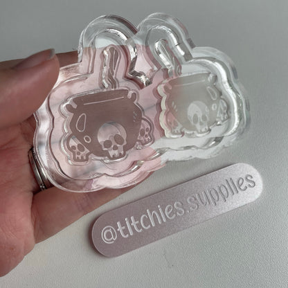 Skull Cauldron Earring Mould