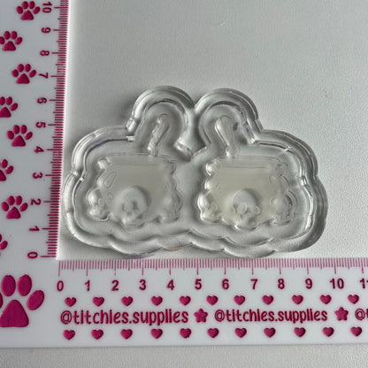 Skull Cauldron Earring Mould