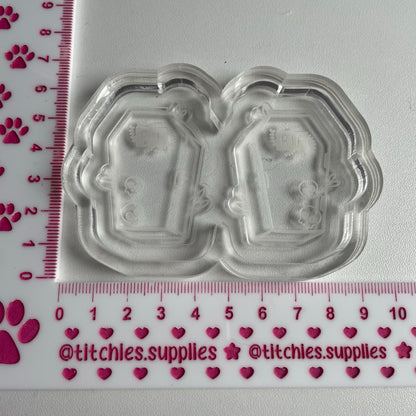 RIP Spooky Coffin Earring Mould