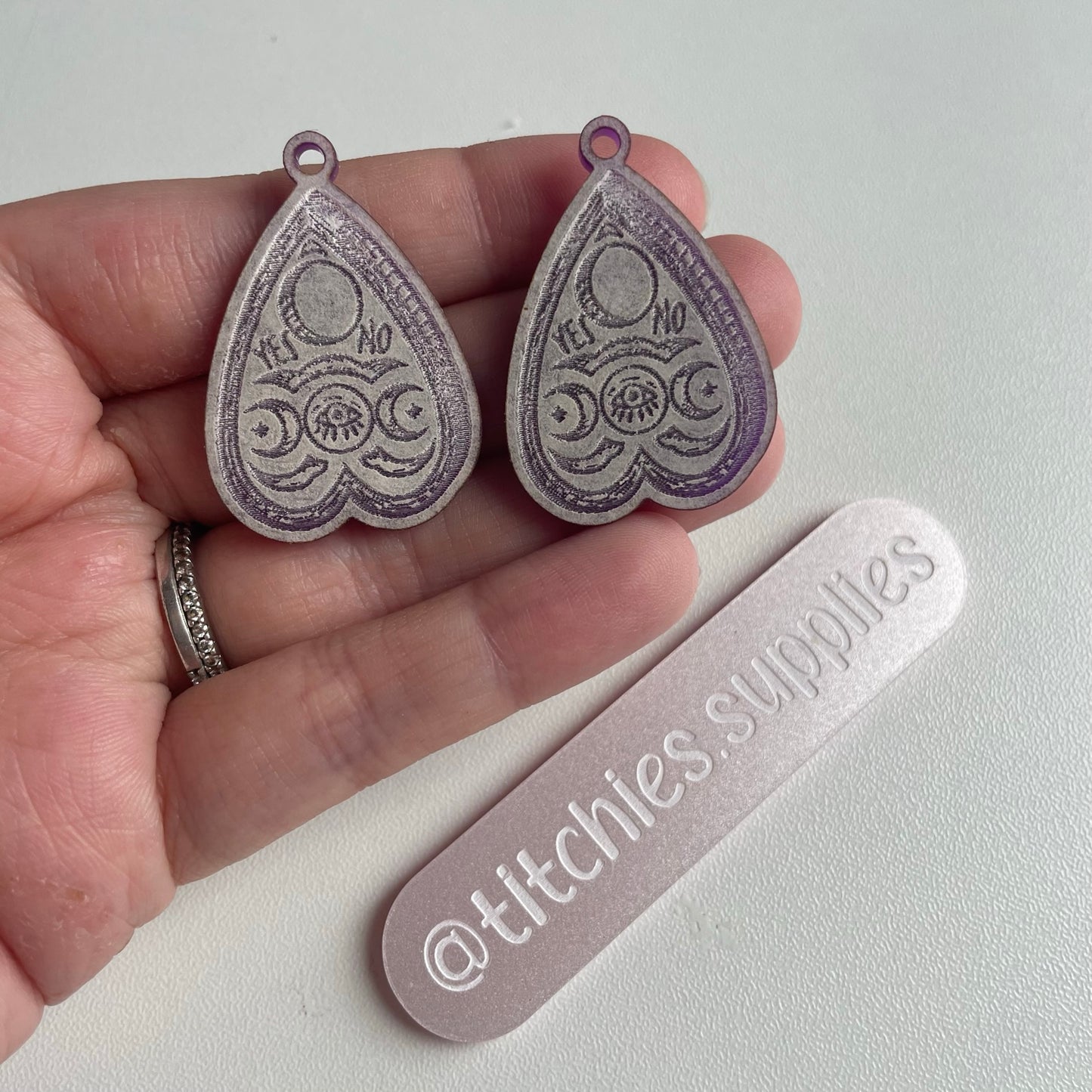 Moon Phase Yes/No Planchette Earring Mould