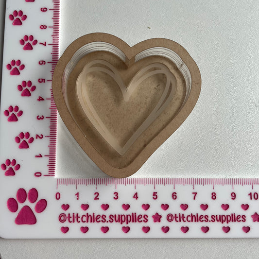 Doodle Heart Cab Mould, 6mm Thick