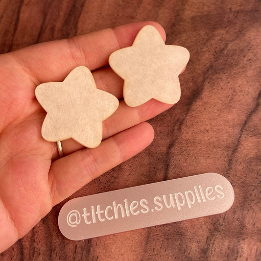 Plain 4cm Chubby Stars Earring Mould