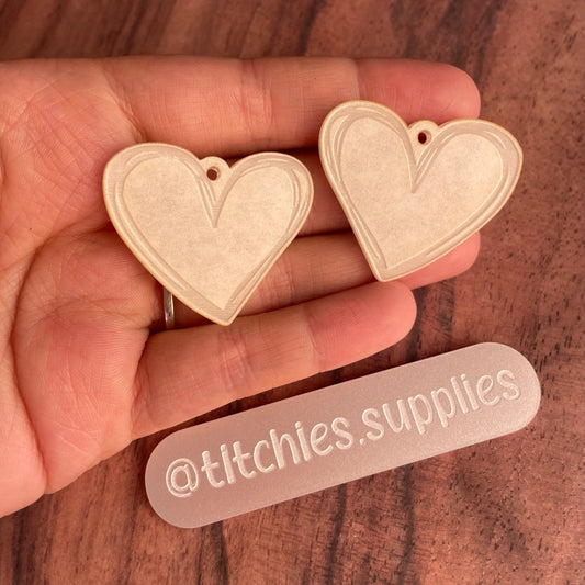 Doodle Heart Earring Mould