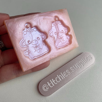 Kawaii Cow Earring Mould