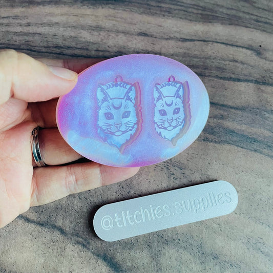 Moon Phase Cat Earring Mould