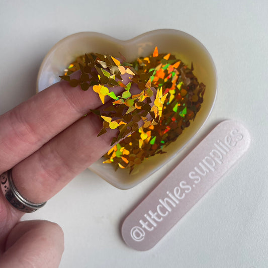 Flying Ball Confetti - Gold Holographic