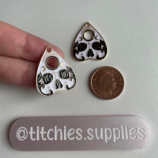 Metal Charms - Skull Planchette - Gold (x1)
