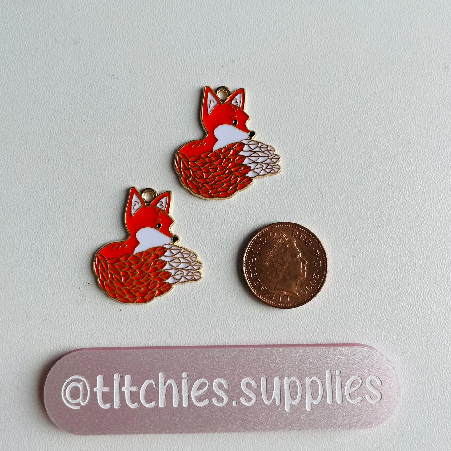 Metal Charms - Fox (x1)