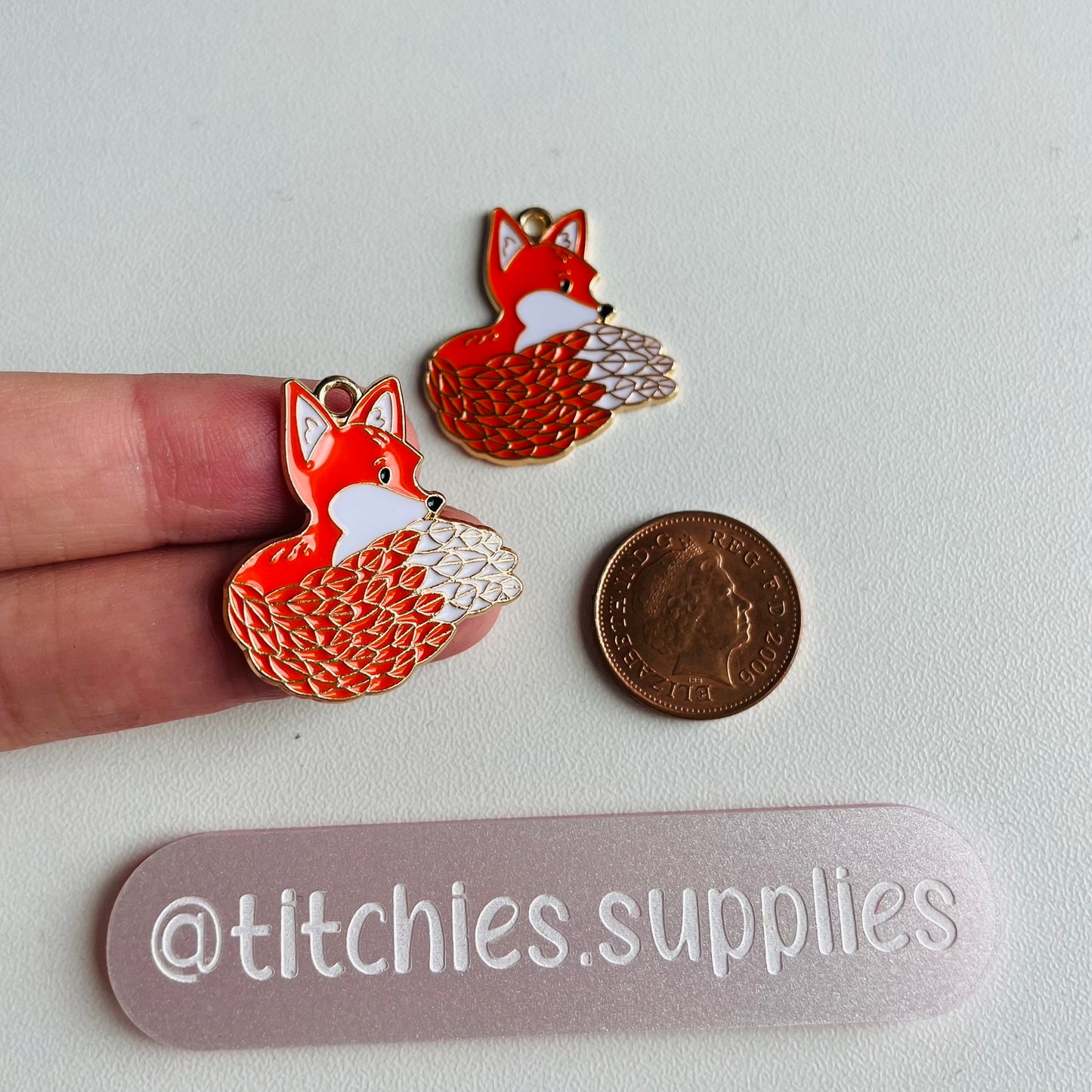 Metal Charms - Fox (x1)