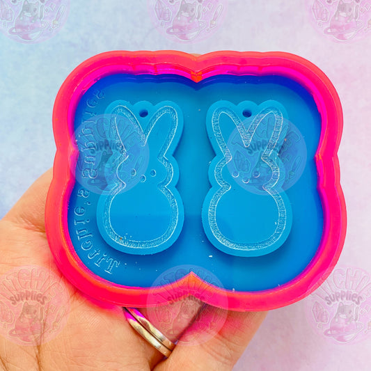 Peep Bunny Earrings Mould