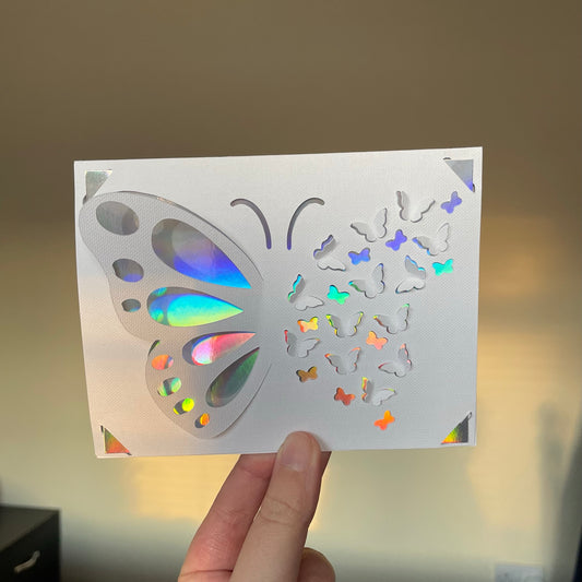 Handmade Card - Butterfly with mini butterflies