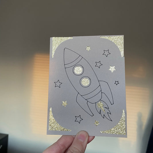 Handmade Card - Rocket
