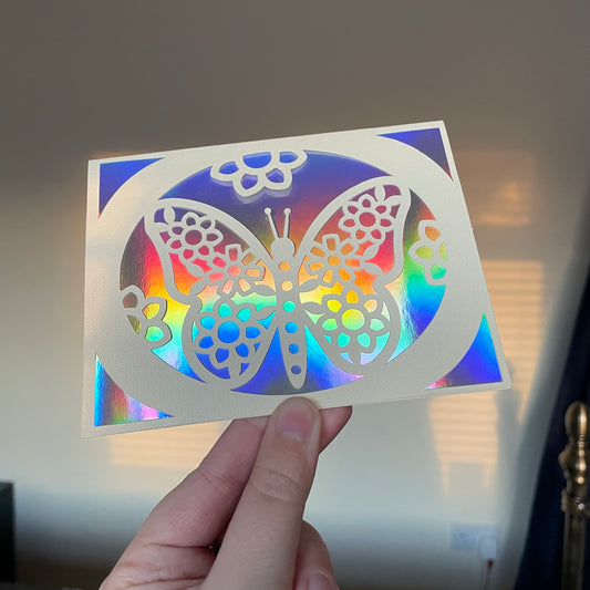 Handmade Card - Oval butterfly