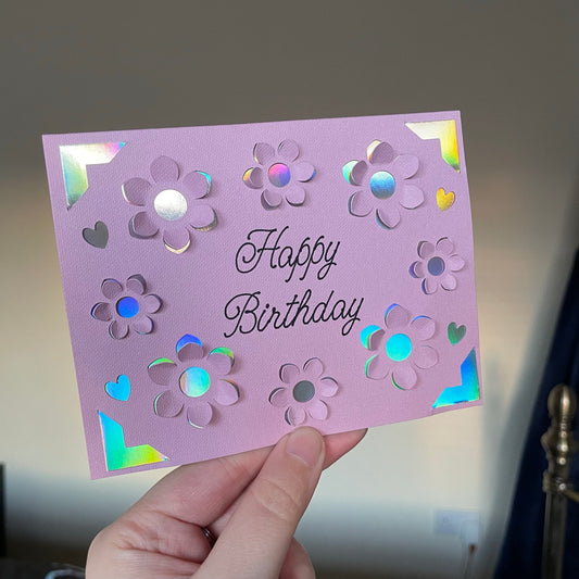 Handmade Card - Happy Birthday Pop Out Flowers