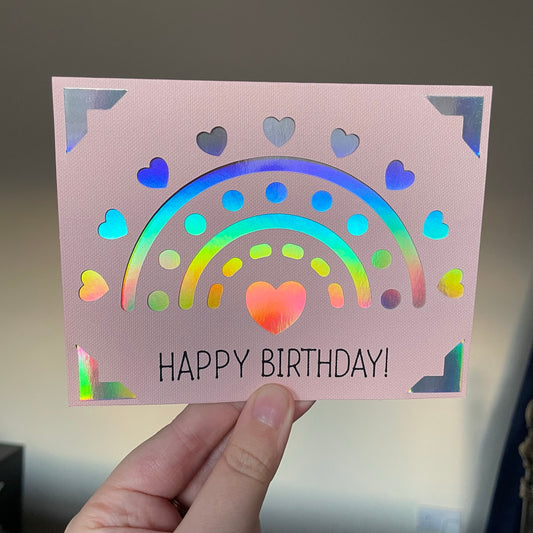 Handmade Card - Happy Birthday Rainbow