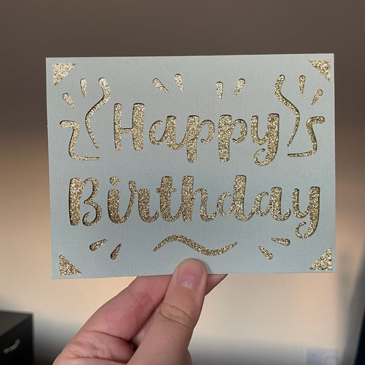 Handmade Card - Happy Birthday Cut Out