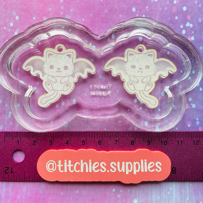 Vampire Cat Bat Earring Mould