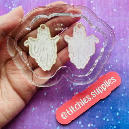 Dancing Cat Ghost Earring Mould