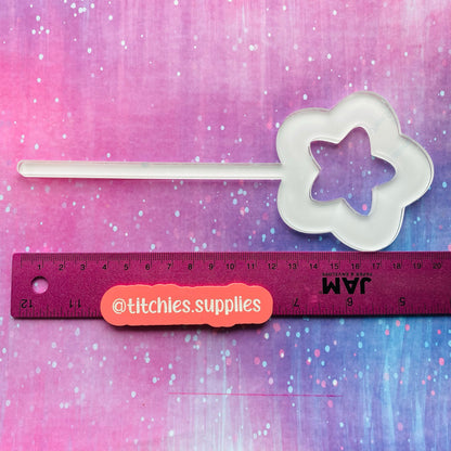 XL Chubby Star Wand Mould, 5mm Thick