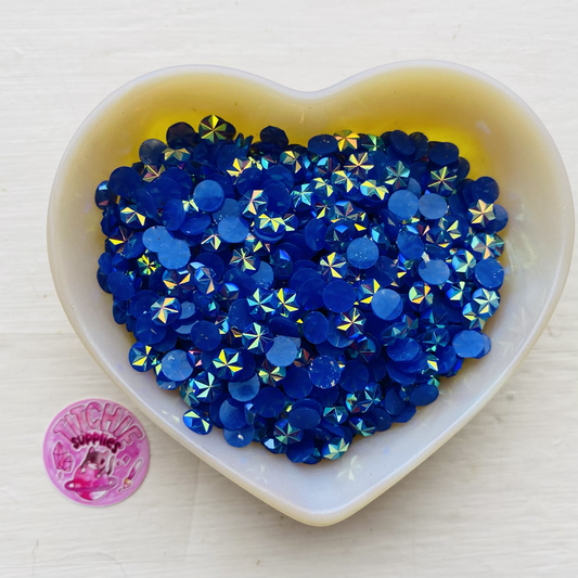 5mm Snowflake Rhinestones - Royal Blue