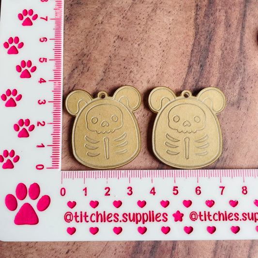 Puppy Skeleton Squish Earring Mould