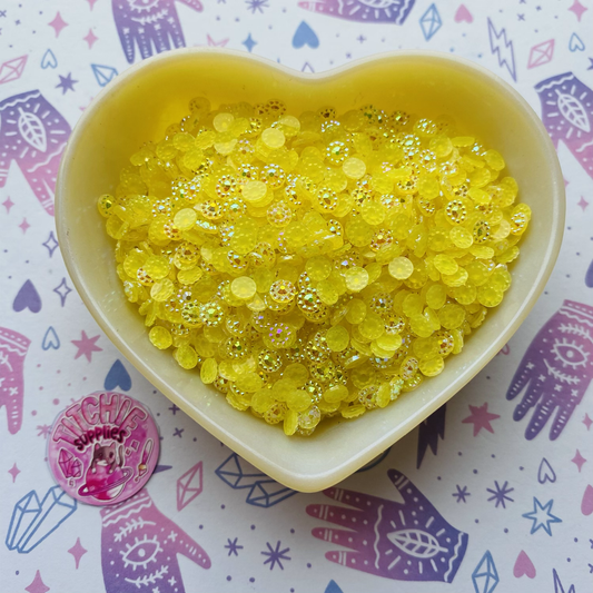 4mm Sunflower Rhinestones - Yellow