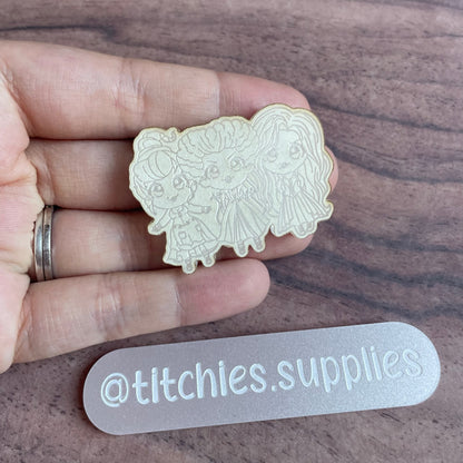Kawaii Witches Cab Mould, 6mm Thick