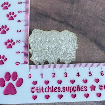 Kawaii Witches Cab Mould, 6mm Thick