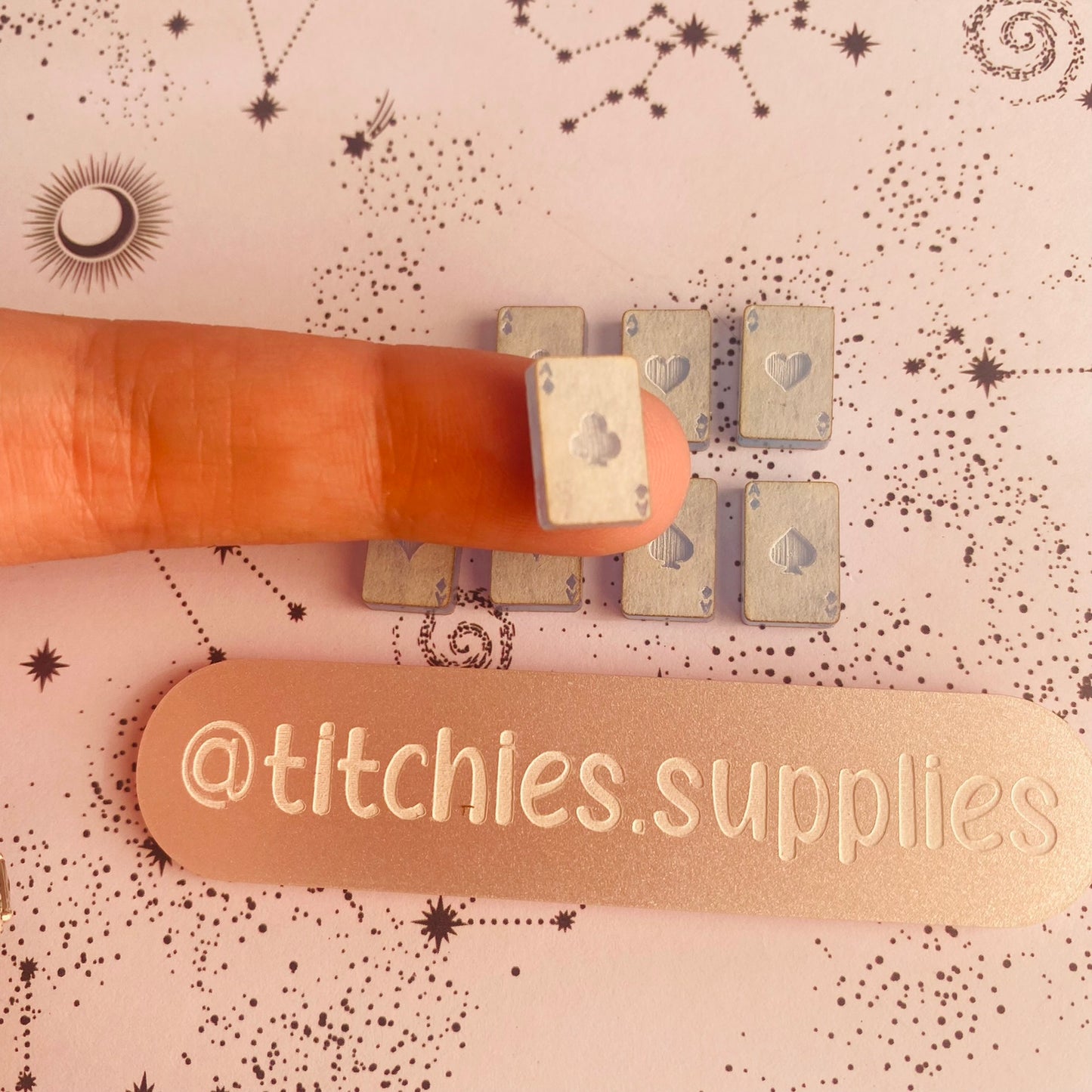 Tiny Aces Cards Stud Earring Mould