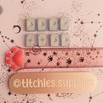 Tiny Aces Cards Stud Earring Mould