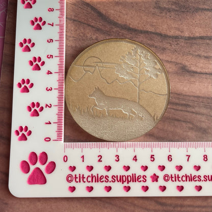 Foxy Forest Token Mould, 6mm Thick