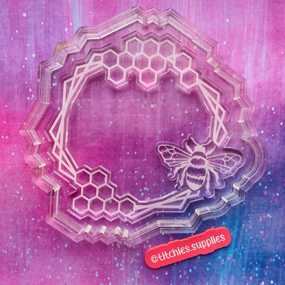XL Bee and Honeycomb Tray Mould, 8mm Thick