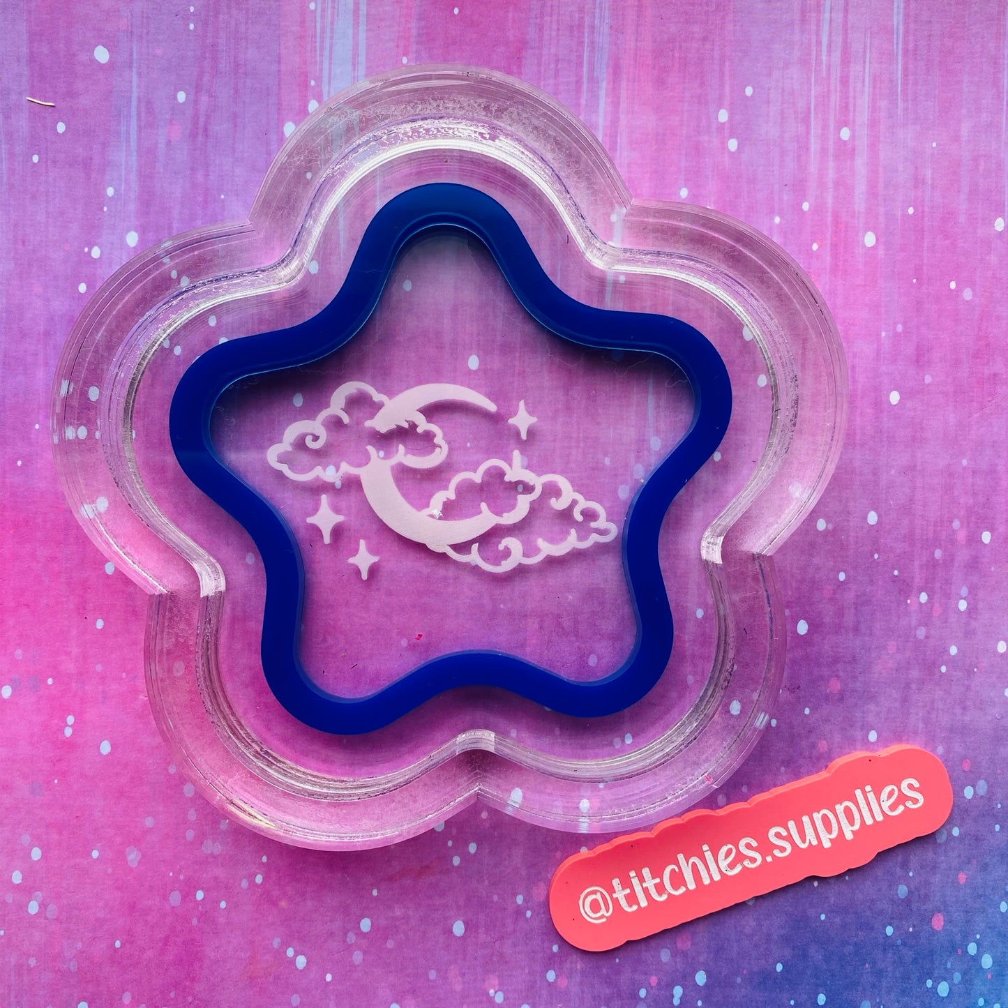 Moon Clouds Star Tray Mould, 8mm Thick