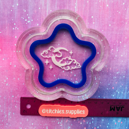 Moon Clouds Star Tray Mould, 8mm Thick