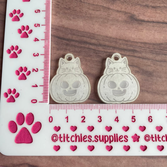 Kitty Pumpkin Earring Mould