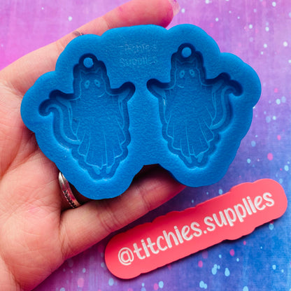 Dancing Cat Ghost Earring Mould