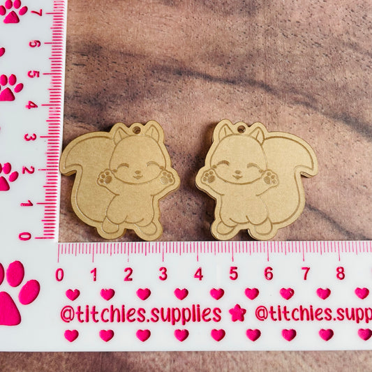 Kawaii Squirrel Earring Mould