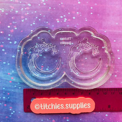 Curled Waves Earring Mould