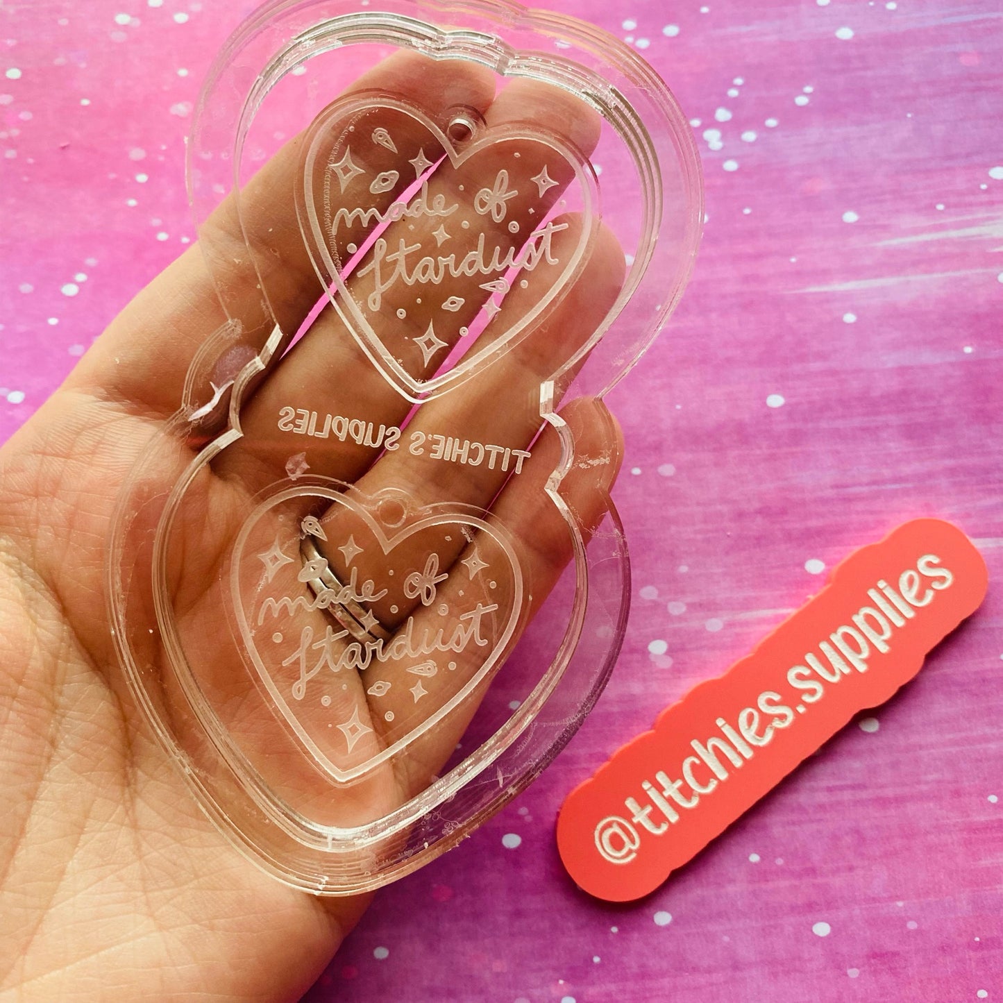 Made of Stardust Heart Earring Mould