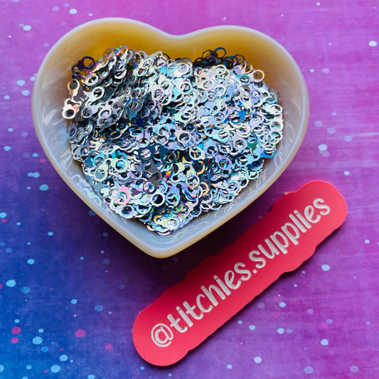 Handcuffs Confetti - Silver Holographic