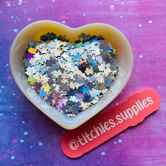 Turtle Confetti - Silver Holographic