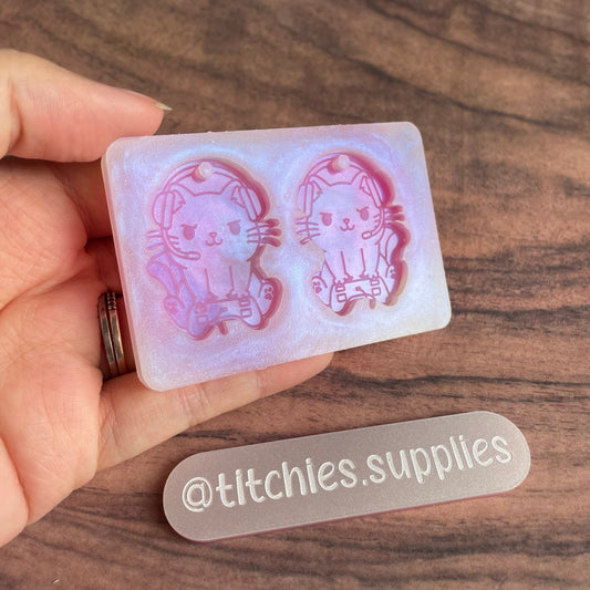 Gamer Cat Earrings Mould