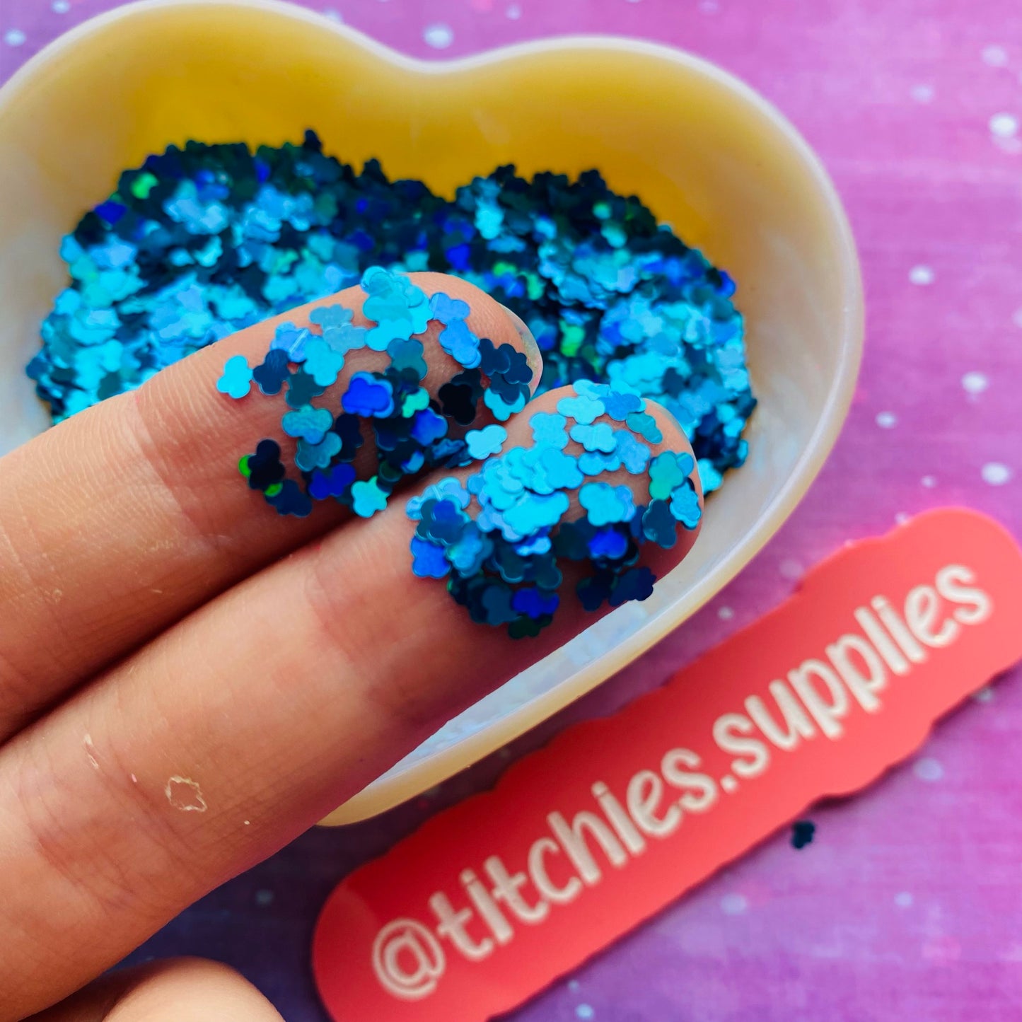 Cloud Confetti - Blue Holographic