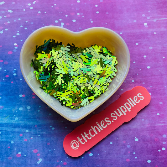 Cactus Confetti - Green Holographic