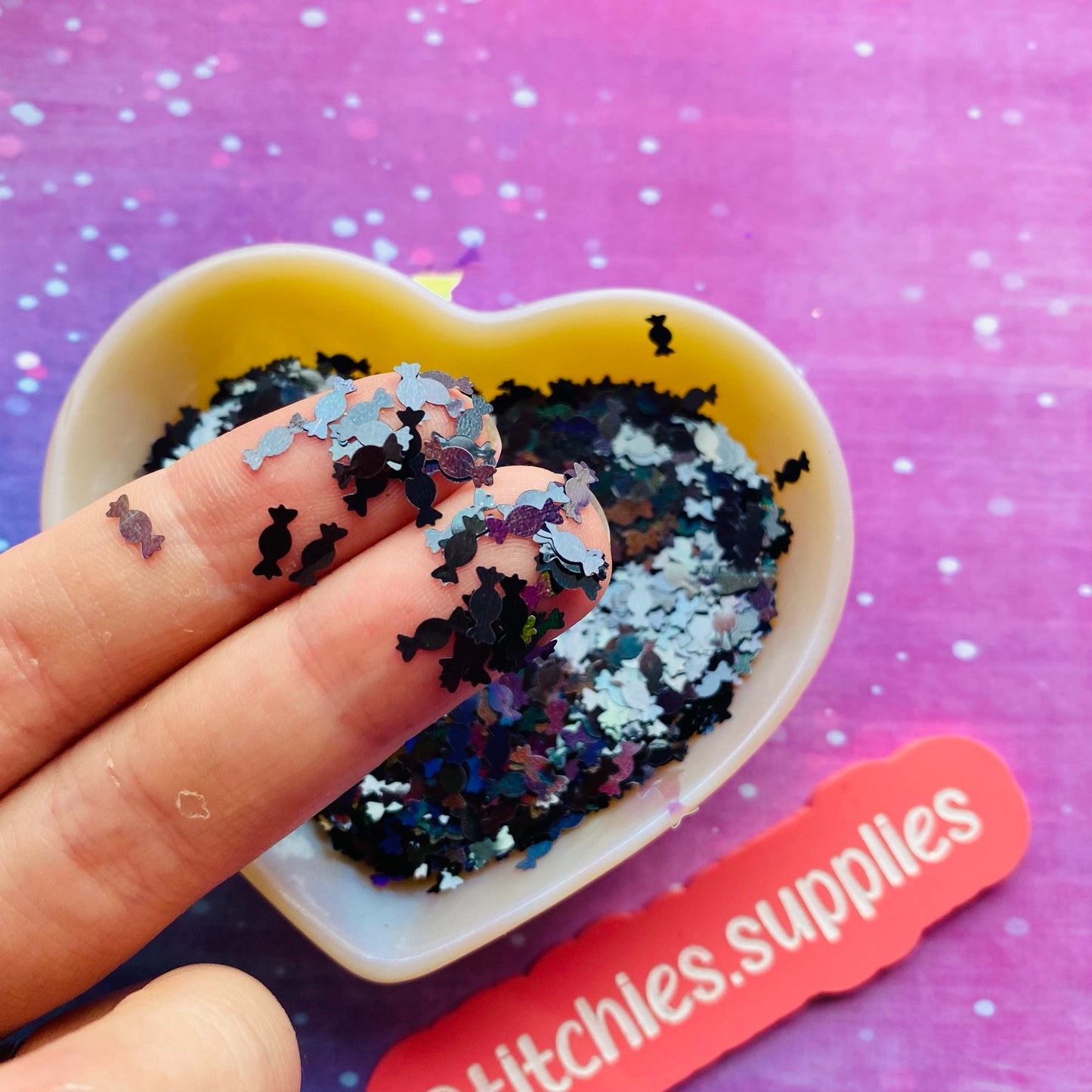 Candy Confetti - Black Holographic