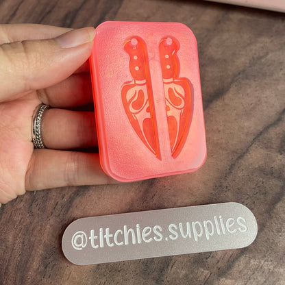 Horror Earrings Knife Mould - Horror Scream